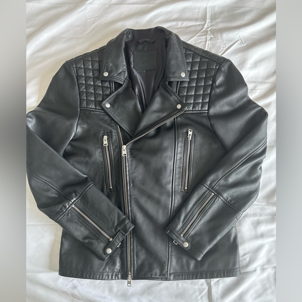 All Saint’s men’s leather jacket. Size Medium
